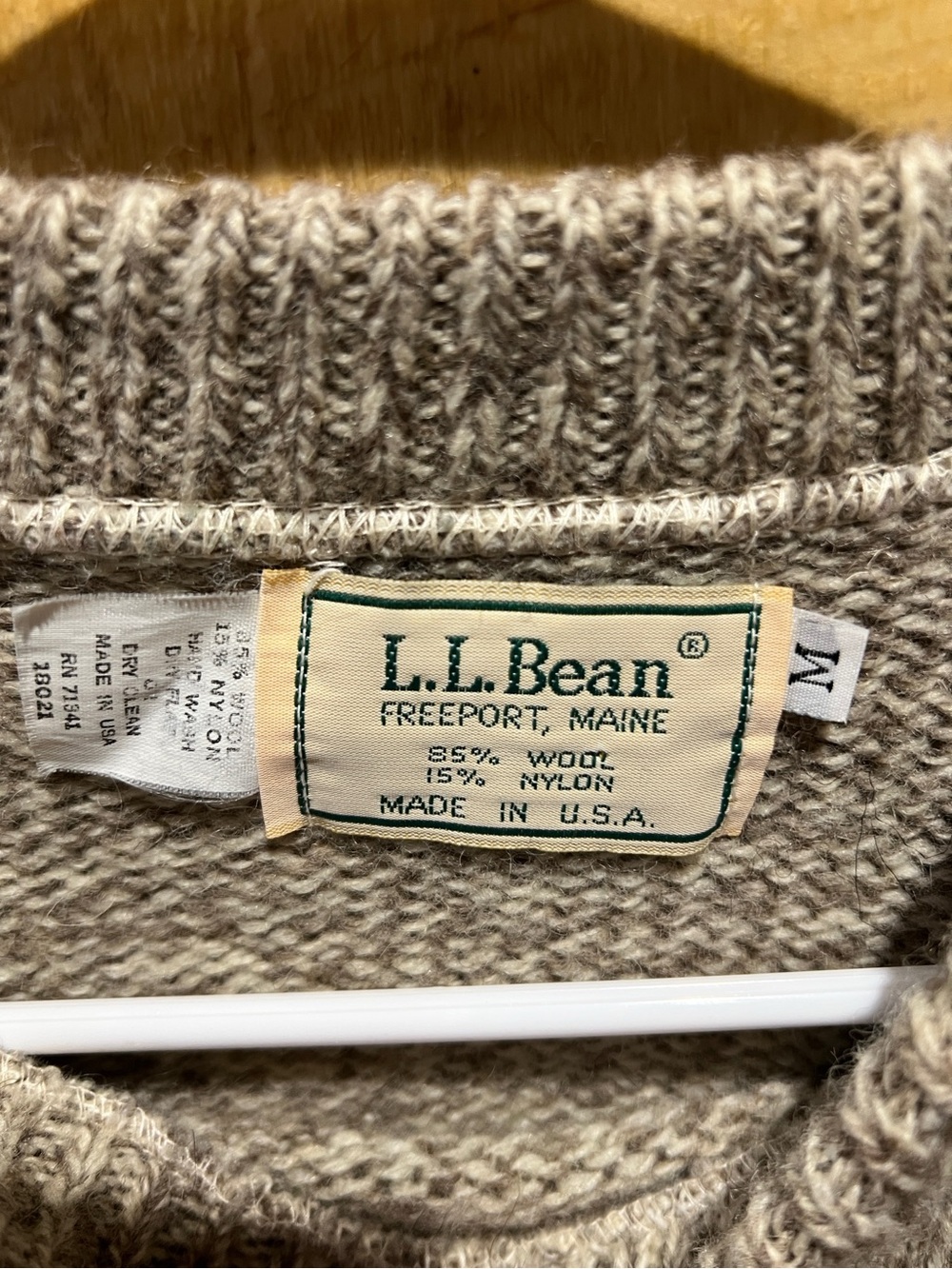 L.L. Bean Unisex Wool Blend Crewneck Sweater